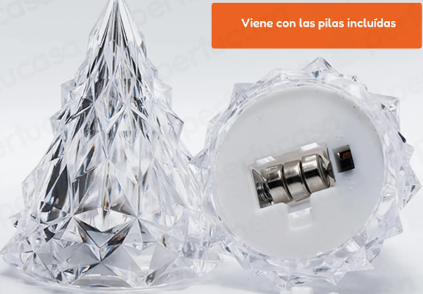 6 arbolitos de navidad de decoracion con luz cálida