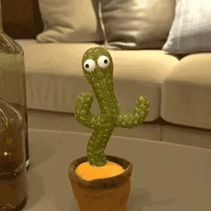 Cactus Baila Canta Repite Luces Juguete Peluche Niños Cactus
