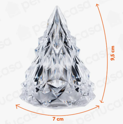 6 arbolitos de navidad de decoracion con luz cálida