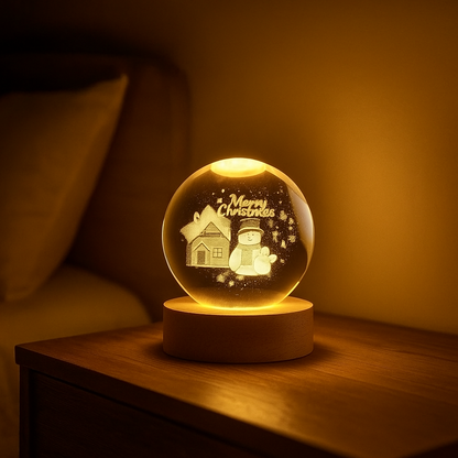 3x1 Lámpara Esfera de Cristal | Led Navideña