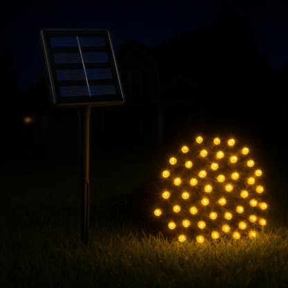 200 Luces Guirnalda Led Fria 20m Solares Exterior Ip65 Impermeable