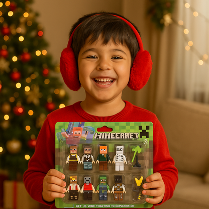 Set X8 Juguetes de Minecraft Con Accesorios | Tipo Muñecos