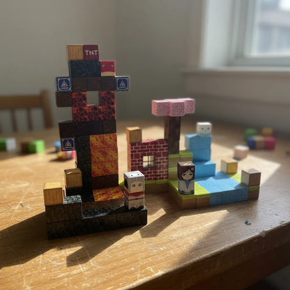 2x1 Juego 240 Bloques Armar Magnéticos | Cubos Minecraft