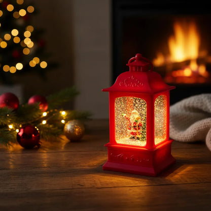 Farol Con Luz Adorno Navideño Papa Noel 7x15