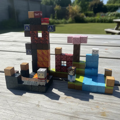 2x1 Juego 240 Bloques Armar Magnéticos | Cubos Minecraft