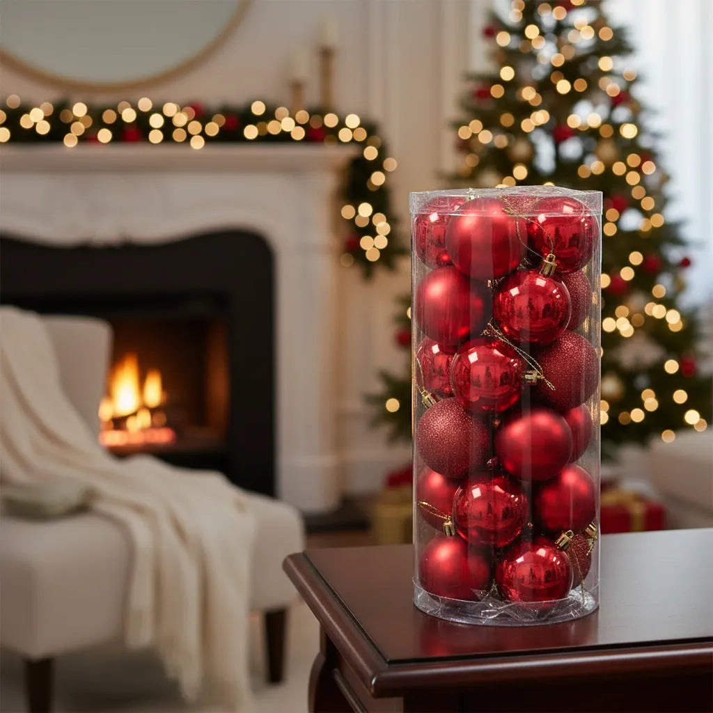 48 Pelotas Navideñas Adornos Esfera Navidad Para Arbol