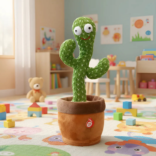 Cactus Baila Canta Repite Luces Juguete Peluche Niños Cactus