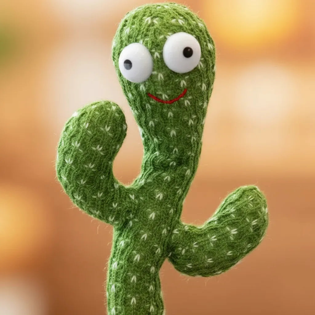 Cactus Baila Canta Repite Luces Juguete Peluche Niños Cactus