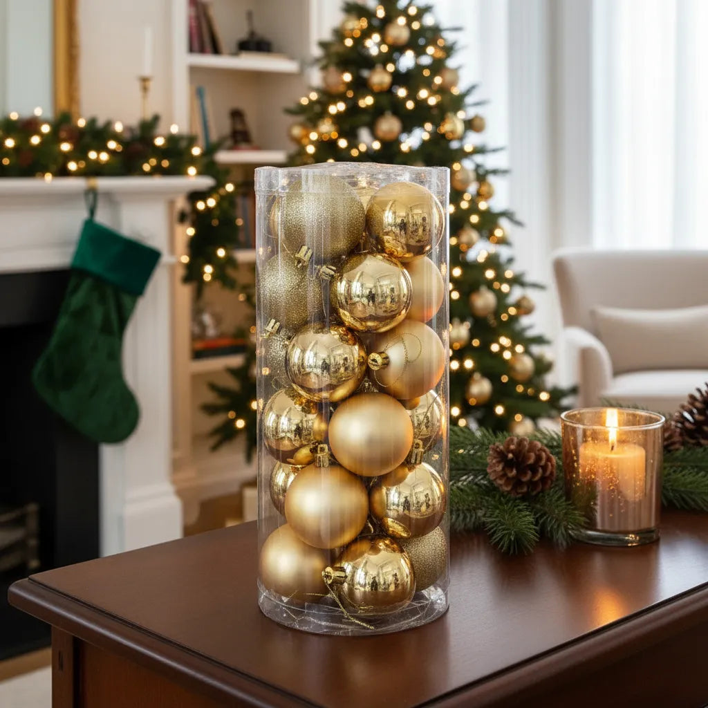 48 Pelotas Navideñas Adornos Esfera Navidad Para Arbol