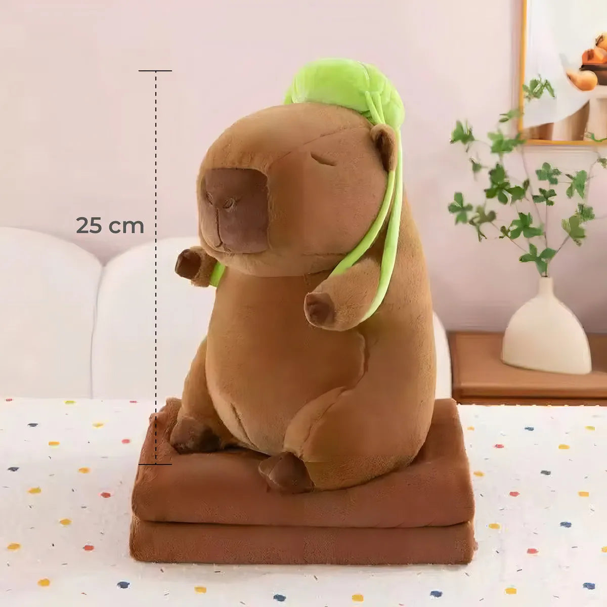 Peluche Capybara Juguete Capibara Carpincho Super Suave 25cm Marrón Mochila
