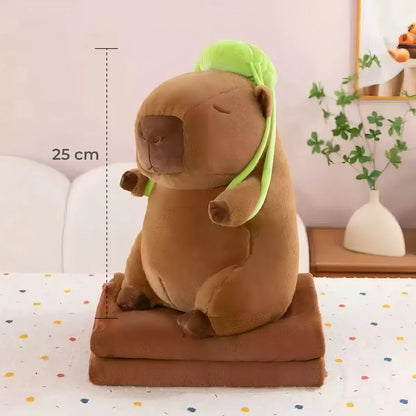 Peluche Capybara Juguete Capibara Carpincho Super Suave 25cm Marrón Mochila