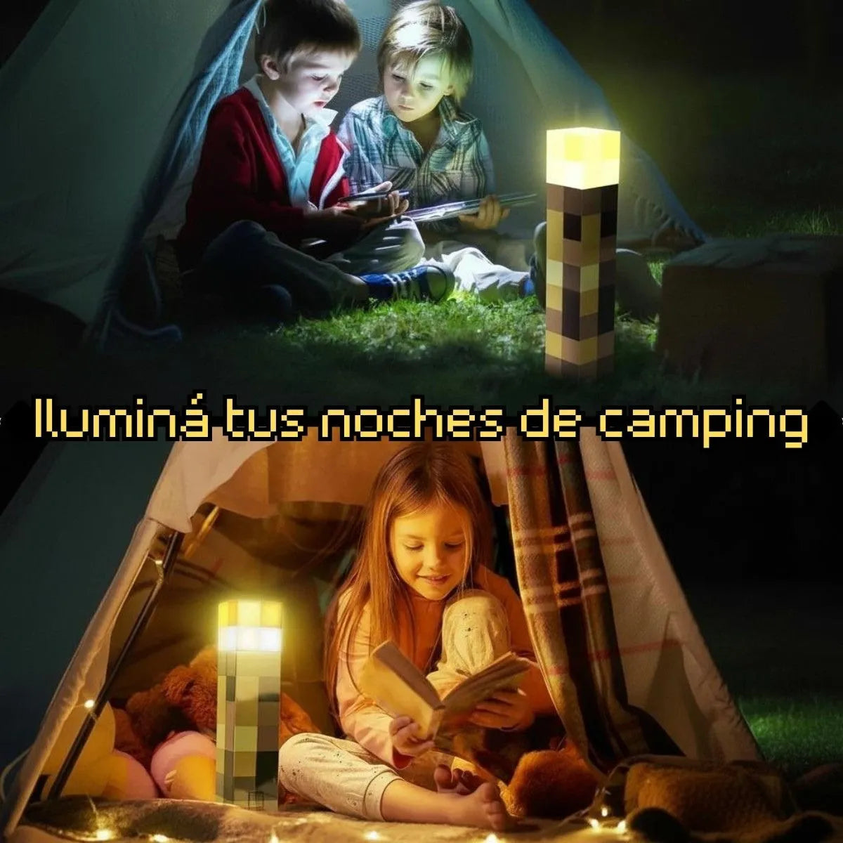 Minecraft Antorcha Lampara De Juguete Luz Led 4 Colores