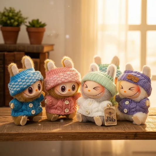 Muñeco Labubu Con Ropa Fall In Wild Coleccion Premium - Al Azar