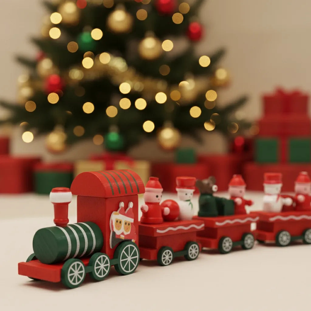 Tren Navideño De Madera