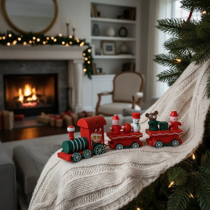 Tren Navideño De Madera