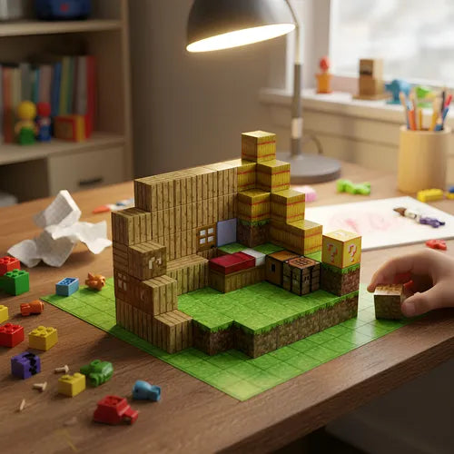 2x1 Juego 240 Bloques Armar Magnéticos | Cubos Minecraft