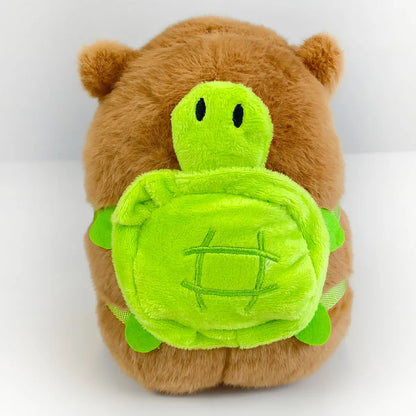 Peluche Capybara Juguete Capibara Carpincho Super Suave 25cm Marrón Mochila