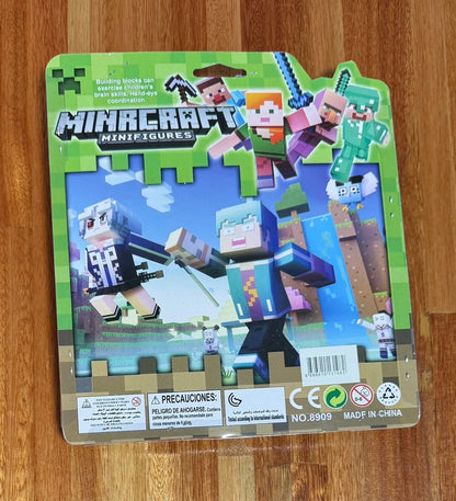 Set X8 Juguetes de Minecraft Con Accesorios | Tipo Muñecos