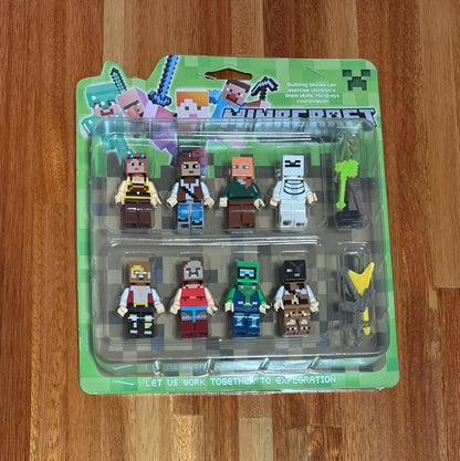 Set X8 Juguetes de Minecraft Con Accesorios | Tipo Muñecos